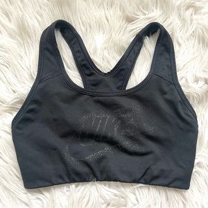 Nike | Dri-fit black sports bra Nike with Swoosh logo XS